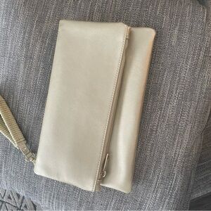 Cream Satchel Bag with Textured Finish